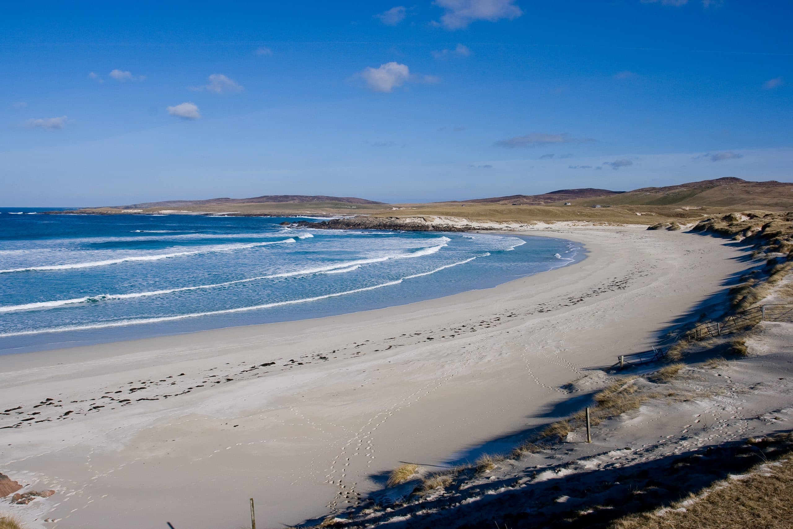Hosta beach and the machair on North Uist's west coast